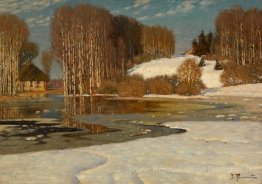 Lac au début du printemps