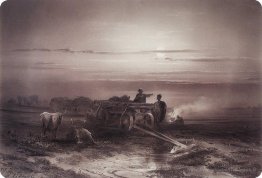 Bivouac dans le convoi du désert Chumakov