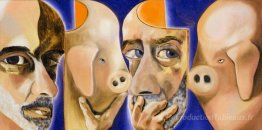 Autoportrait avec et sans le masque