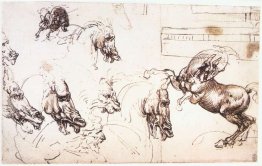 Étude des chevaux pour la bataille d'Anghiari