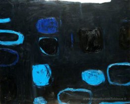 Composition avec bleu et noir