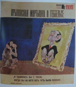 Marquette de Krylov sur Goebbels (la fenêtre Tass № 1109)