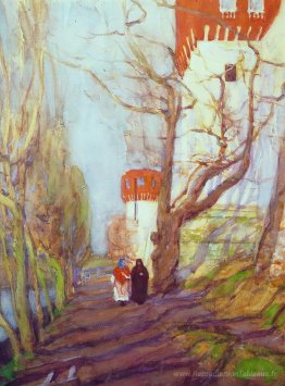 Près du monastère de Novodevichy au printemps