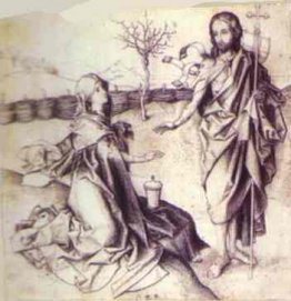 Notre Sauveur apparaissant à Mary Magdalene dans le jardin
