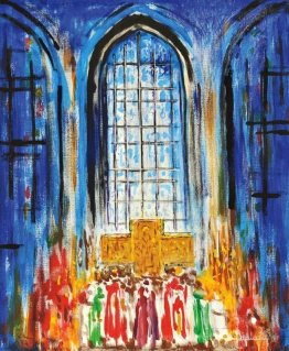 Service divin dans la cathédrale
