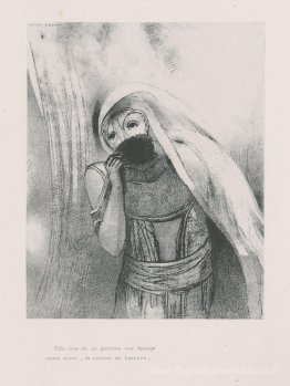 Elle tire de son sein une éponge, parfaitement noire, et la couv