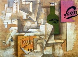 Paysage avec des affiches