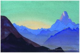 Himalaya. Lever du soleil.