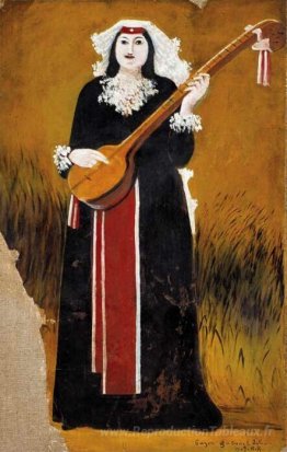 Femme géorgienne avec thari