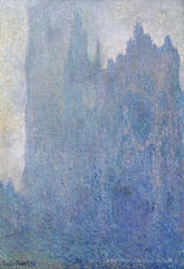 Cathédrale Rouen dans le brouillard