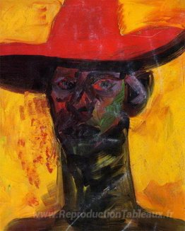 Self avec un chapeau rouge