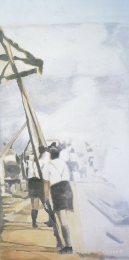 Mât enrubanné