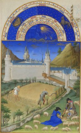 Fascimile de juillet: récolte et cisaillement des moutons