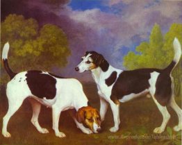 Chien et salope dans un paysage