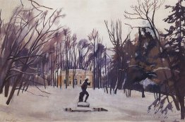 Hiver dans le village royal. Bain supérieur