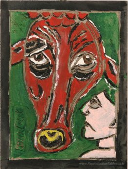 Homme et vache