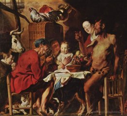 Satyre et paysanne