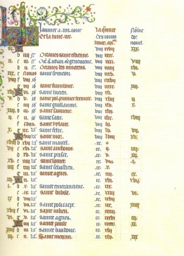 Calendrier janvier