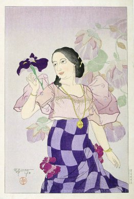 Portrait d'une femme chamorro - Violet