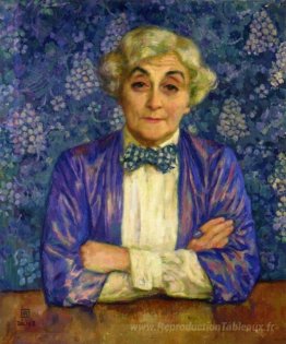 Madame van Ryselberghe dans un nœud papillon Chedkered