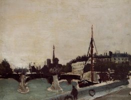 Vue de l'Ile Saint Louis de l'étude Quai Henri IV