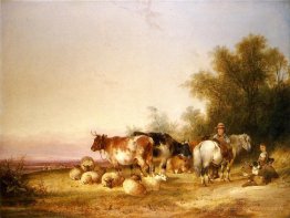 Herders se reposant au déjeuner