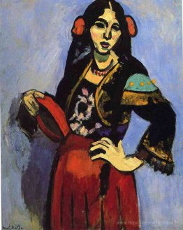 Femme espagnole avec une tamborine