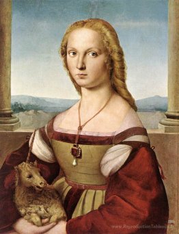 Portrait d'une dame avec une licorne
