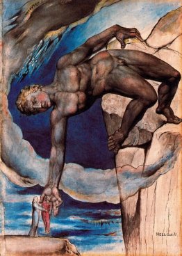Antaeus dépensant Dante et Virgile dans le dernier cercle de l'e