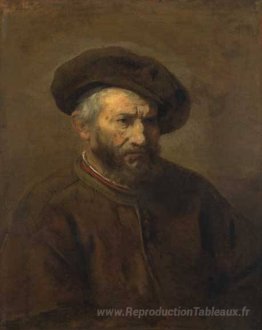 Une étude d'un homme âgé dans un capuchon
