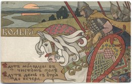 Bogatyr Volga. Illustration pour l'épopée "Volga"