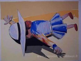 Écolière tombée