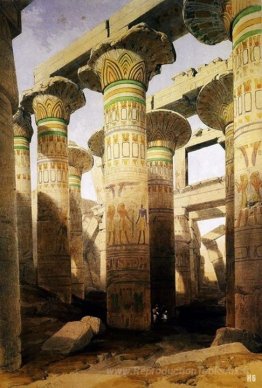 Architecture et art du grand temple de Karnak. Ville de Thèbes.