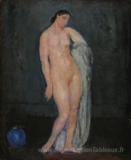 Nu avec vase bleu
