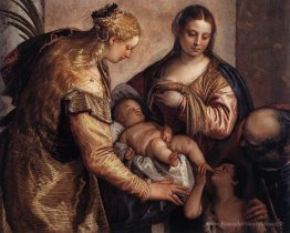 Sainte Famille avec St Barbara et l'enfant St John