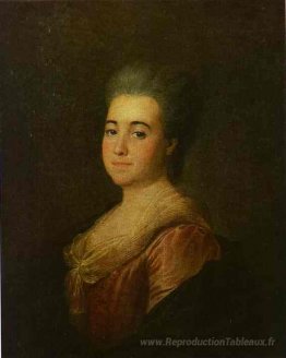 Portrait d'une femme inconnue dans une robe rose