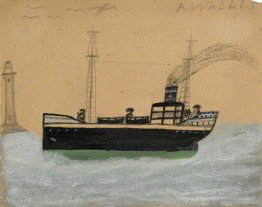 Steater vert et noir, phare et mouettes
