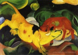Vaches, jaune-rouge-vert