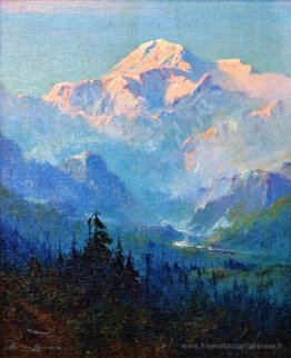 Mount McKinley, coucher du soleil