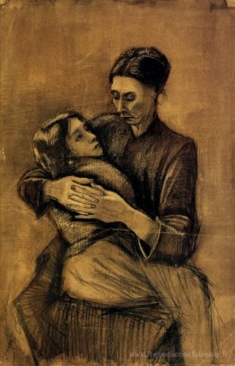 Femme avec un enfant sur ses genoux
