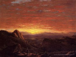 Matin, regardant vers l'est au-dessus de la vallée de l'Hudson d
