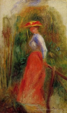 Femme dans un paysage