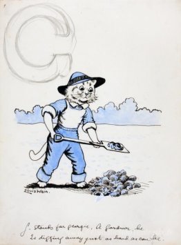 G signifie Georgie, un jardinier. Il creuse aussi fort que possi