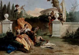 Rinaldo et Armida sont surpris par Ubaldo et Carlo