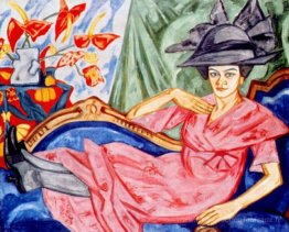 Lady in Pink (la sœur de l'artiste Anna Rozanova)
