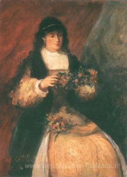 Fille aux fleurs