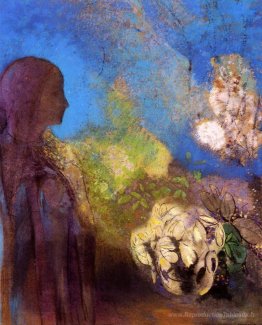 Fille avec chrysanthemums
