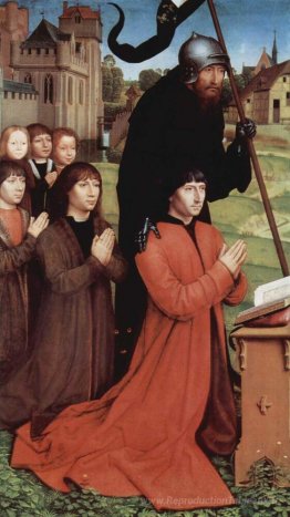 Triptych of Willem Moreel, gauche, le fondateur Willem Moreel, s