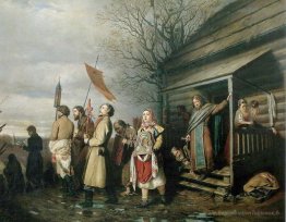 Procession de Pâques dans un village