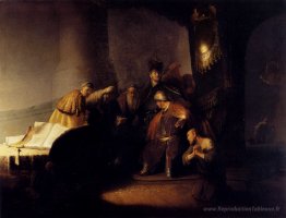 Judas repentant renvoyant les pièces de l'argent
